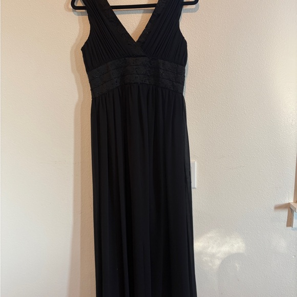 David's Bridal Classic Black Dress Full Length - Picture 5 of 6